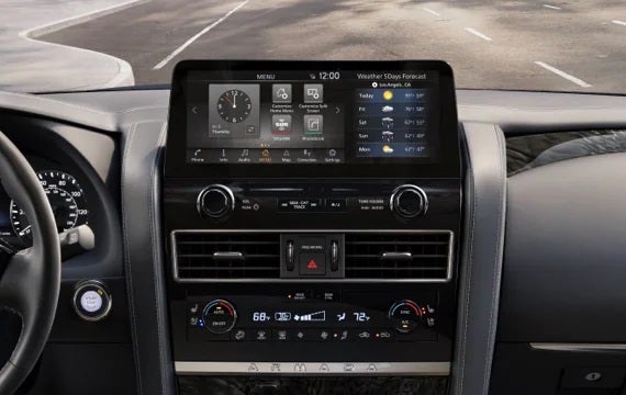 2023 Nissan Armada touchscreen and front console | Gates Nissan of Richmond in Richmond KY