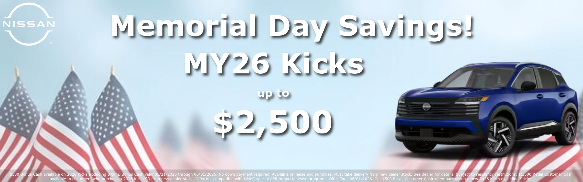 Memorial Day Savings at Gates Nissan!
