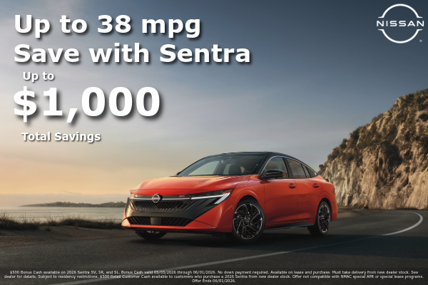 The new Sentra at Gates Nissan